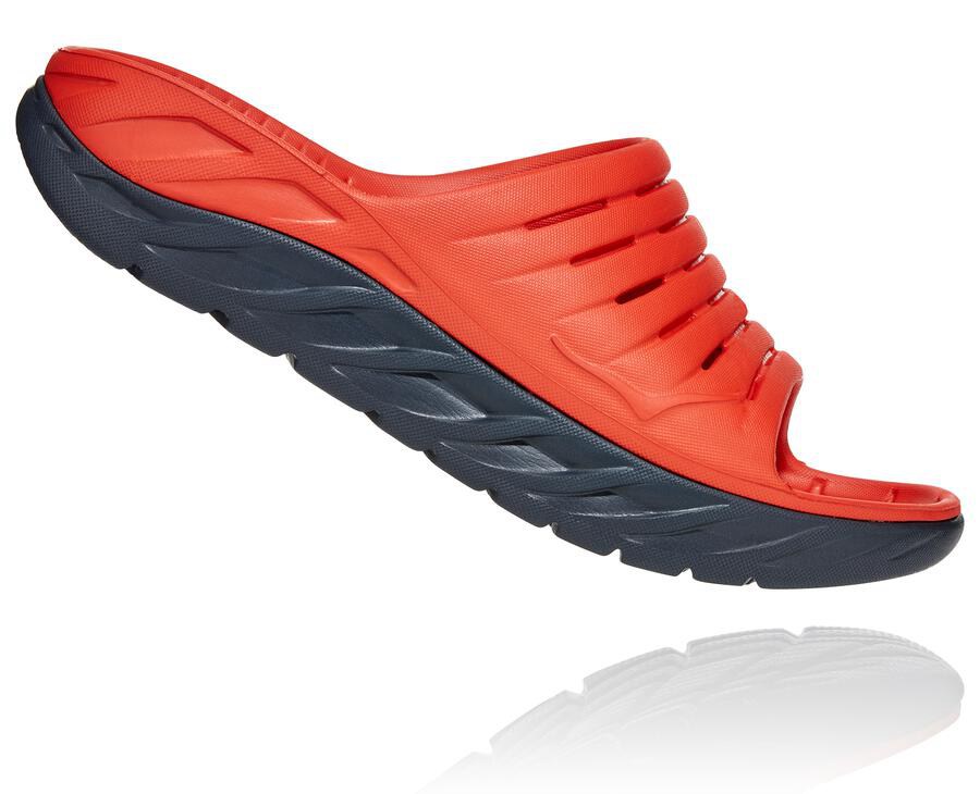 Slide Mens - Hoka One One ORA Recovery - Red - HXQDPWJ-56